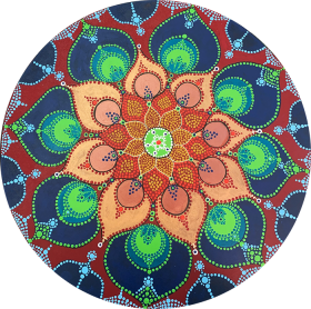 SOLD - Mandala Explosion of Colors