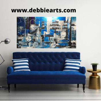 Abstract Modern Art | Deep Blue - Image 3
