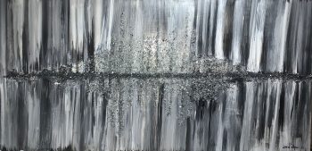 SOLD - Acrylic Painting | Black & White Reflected - Image 2