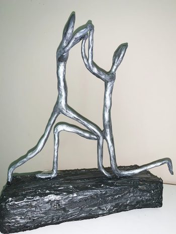 Dancing Together - Clay Sculpture SOLD - Image 2