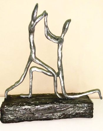 Dancing Together - Clay Sculpture SOLD - Image 3