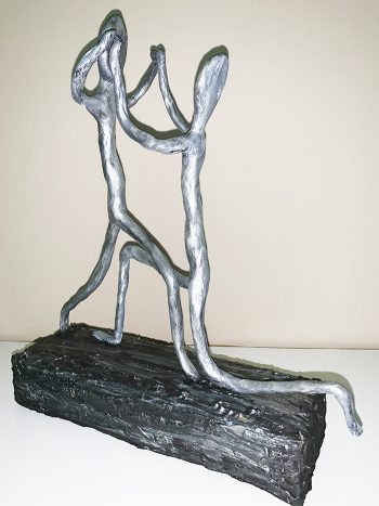 Dancing Together - Clay Sculpture SOLD - Image 4