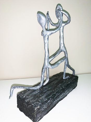 Dancing Together - Clay Sculpture SOLD - Image 5