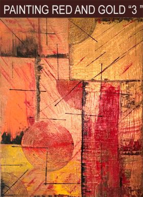 Red and Gold(3) - Abstract Acrylic Painting