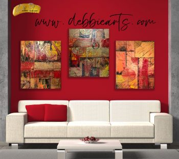 Red and Gold(3) - Abstract Acrylic Painting - Image 5