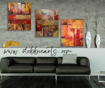 Red and Gold(2) - Abstract Acrylic Painting - Image 7