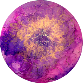 SOLD - Purple Lovers - Ink Colors Painting