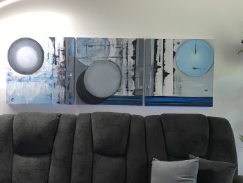 Set of 3 acrylic paintings - Image 3
