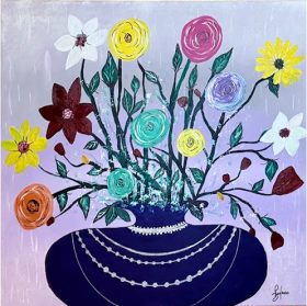 Acrylic Painting: Flowers on me