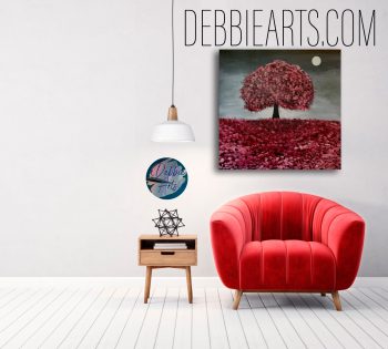 Acrylic Painting: Red Tree - Image 2